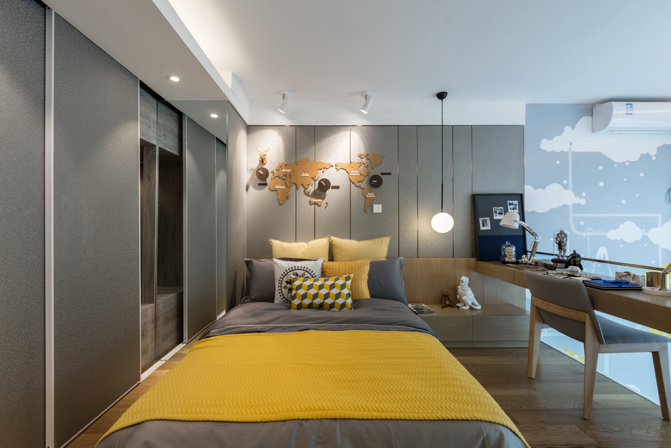 龍湖九里晴川-現(xiàn)代簡約-臥室設(shè)計(jì)效果圖